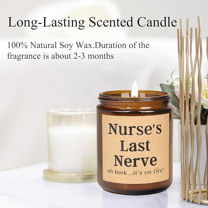 Nurse's Last Never Candle - Appreciation Gift for Women, Practitioners, New Nurses - Birthday, Retirement, Funny Candle