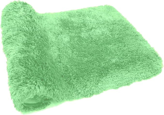 FIFU Bathroom Rugs 20" W x 32" L, Bath Mat for Bathroom, Bedroom, Laundry Room & Kitchen, Non-Slip Rubber Latex Backing, Extra Soft and Absorbent Microfiber Carpet, Machine Washable Rug, Green