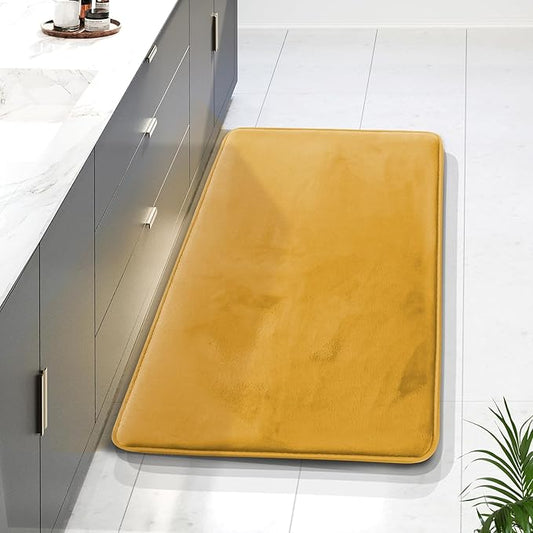 Clara Clark Bathroom Rugs, Velvet Memory Foam Bath Mat, Non-Slip Bath Rugs, Machine Wash, Dries Quickly, Ultra Soft Plush Bath Mats for Bathroom,