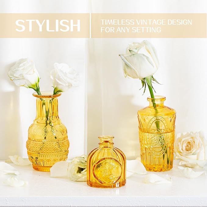 24PCS Mini Bud Vases As Wedding Centerpieces for Tables,Gold Bud Vases for Flowers,Small Flower Vases Suitable for Birthday Party,Anniversary,Wedding Reception,Baby Shower (Gold, 24PCS)