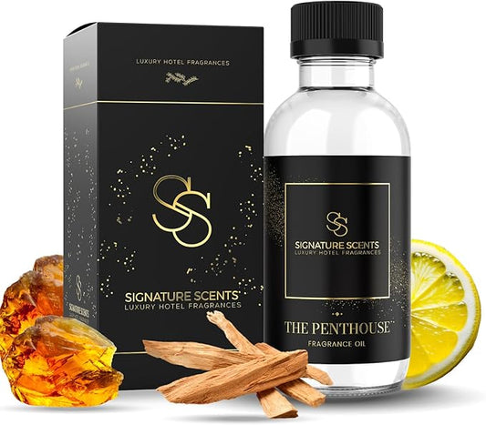 Luxury Hotel Diffuser Oil for Hotels and Homes - Aromatherapy Oils for use with an Essential Oil Diffuser at Home - Fragrance-Scent Diffuser Oil Blend (The Penthouse) 4.05fl oz (120ml)