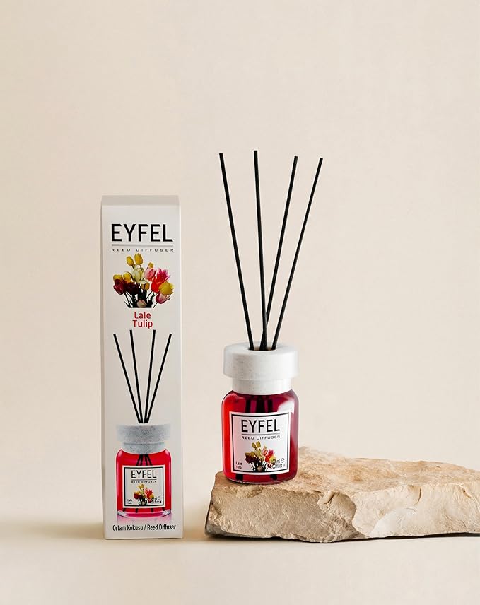 EYFEL Reed Diffusers for Home – Tulip Reed Diffuser Set 4.05 fl oz Oil Diffuser Sticks, Bathroom Diffuser, Home Fragrances, Scented Sticks, Home Décor
