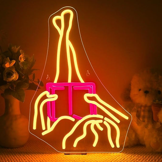 NOSUN Girl Read Book Neon Sign, Book Neon Signs for Wall Decor, Colorful LED Neon Signs for Teen Girls Neon Lights Signs for Bedroom, Salon, Party Neon Name Sign