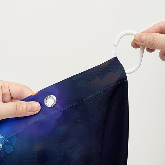 AILONEN Black Cat Shower Curtain,Cartoon Cat Shower Curtain Set for Kids Boys Girls,Boho Style Butterfly Shower Curtain Curtain for Bathroom,Mysterious Forest Curtain Set with Hooks,72" W*78" H