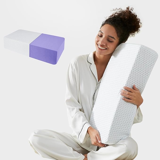 Mr.Ye Gel Memory Foam Pillows 1 Pack Supportive Bed Pillows for Sleeping with Removable Pillow Cover for Back, Stomach or Side Sleepers, 24 x 12 x 5 Inches