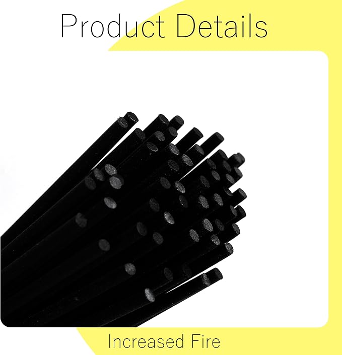 Black Oil Diffuser Sticks 50pcs 11.8in/30cm×0.118in/3mm Fragrance Refill Fibre Reed Thick Diffuser Sticks for Diffuser Black Reed Diffuser Sticks for Home Office Spa and Bedroom