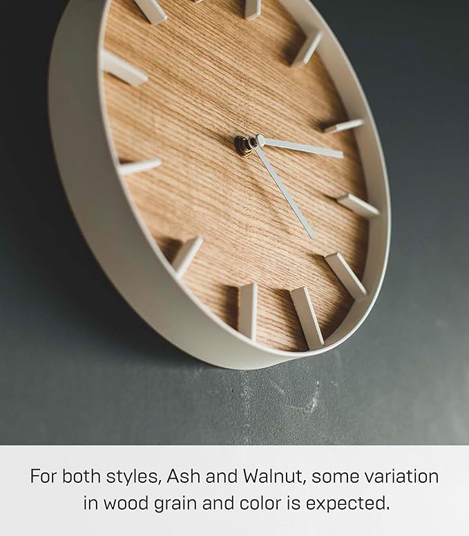 Yamazaki Home Wall Clock - Modern Wood Home Decoration Steel + Wood One Size Ash