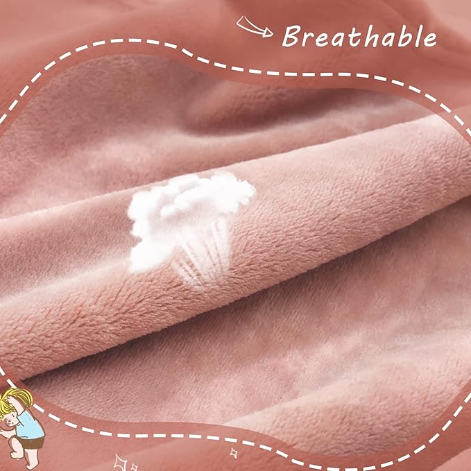 Exclusivo Mezcla Fleece Throw Blanket for Couch, Super Soft and Warm Blankets, Dusty Pink Throw All Season Use, Cozy, Plush, Lightweight, 40x50 Inches