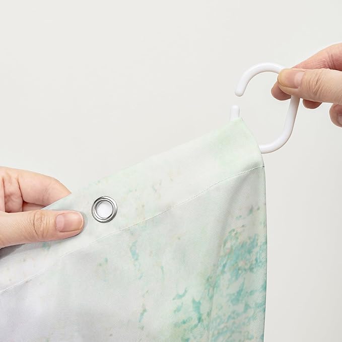 AILONEN Cute Frog Shower Curtain Cartoon Animal Wildlife Frog Cartoon Mushroom Minimalist Modern Art Retro Green Shower Curtain Bathroom Decor Curtains with 12 Hooks 48" W*72" H