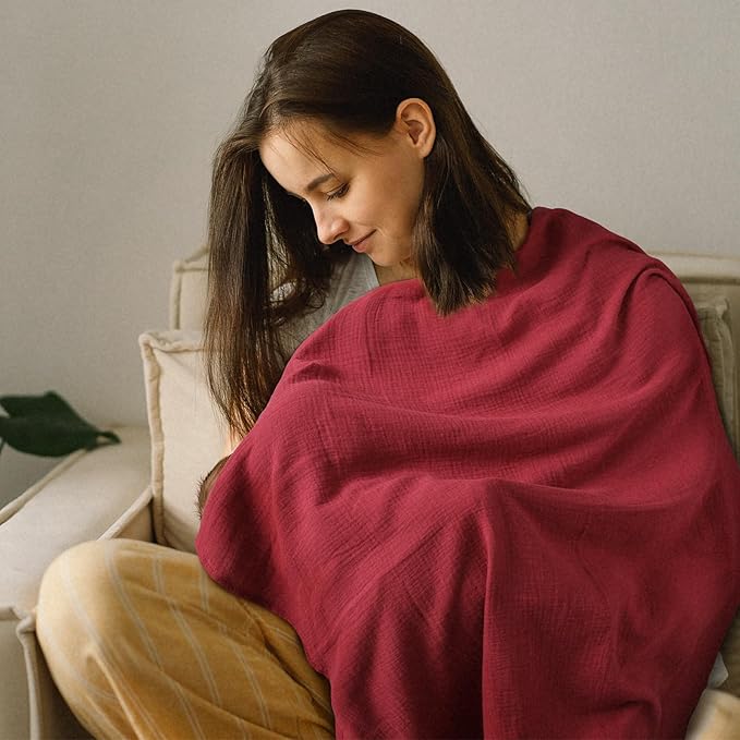 GLLQUEN BABY 4-Pack Muslin Swaddle Blankets for Unisex, Soft Breathable Receiving Blankets Neutral, Baby Swaddle Blanket for Boys and Girls, Newborn Essentials