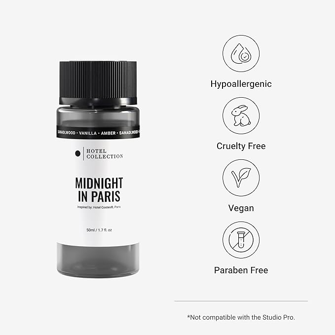 Hotel Collection - Midnight in Paris - Essential Oil Scent - Luxury Hotel Inspired Aromatherapy Scent Diffuser Oil - Lemon, Bergamot, Jasmine, Marine, Amber, Musk - for Essential Oil Diffusers - 50mL