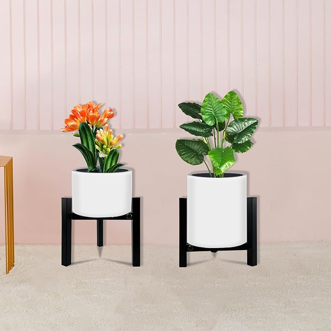 Mini 3Legs Adjustable Metal Plant Stand for 5"-10" Plant Pot – Indoor & Outdoor (Black, 1 Pack)