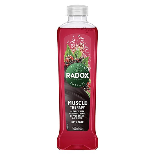 Radox Muscle Therapy Bath Soak with Black Pepper and Ginseng, 500ml