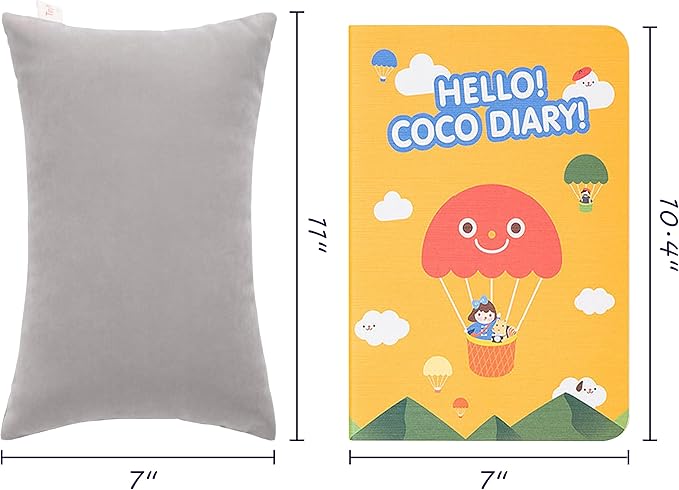 FLXXIE 2 Pack Microfiber Tiny Pillows, 11x7 Inches, Mini Pillows for Sleeping and Traveling, Washable Pillows, Soft Small Pillows Travel Pillows Nap Pillows, Light Grey