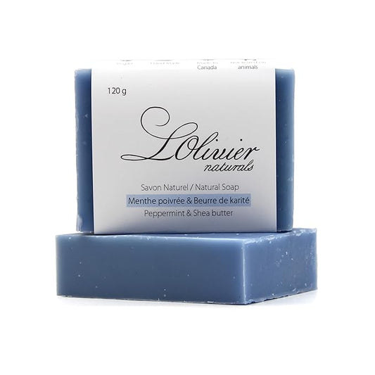 L'OLIVIER NATURALS Bar Soap 2 Pack (Peppermint Eucalyptus)