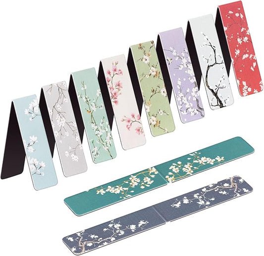 UpUDo 12 Pack Magnetic Bookmark, Book Marker Clip for Teachers, Students, Book Lovers, Printing on 2 Side