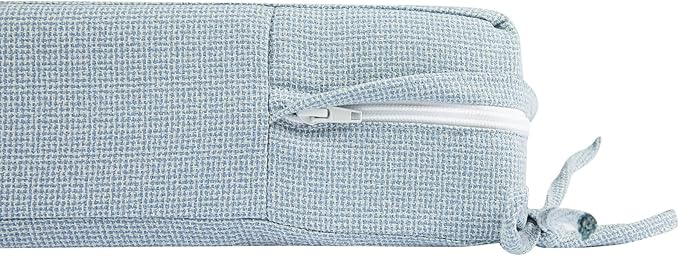 Patio Cushion Covers with Ties, 2 Pack, Outdoor Water Resistant Deep Seat Chair Cushion Slipcover 22x20x4 Inch for Garden Couch Sofa (Replacement Cover Only)-Frost Blue