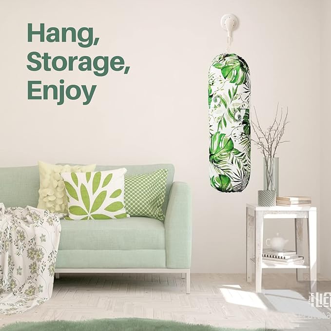 TOGETRUE Plastic Bag Holder, Wall Mount Plastic Bag Organizer Dispenser, Heavy Duty Grocery Bag Storage Holder for Home Kitchen Camper