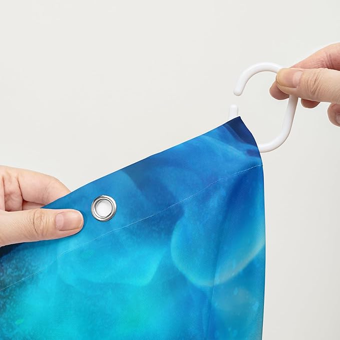 AILONEN Girls Shower Curtain for Bathroom, Rainbow Smoky Love Printed Bathroom Curtain Decor,Women Colorful Bath Curtain Polyester Waterproof Bathroom Curtain with 12 Hooks(48" W*72" H)