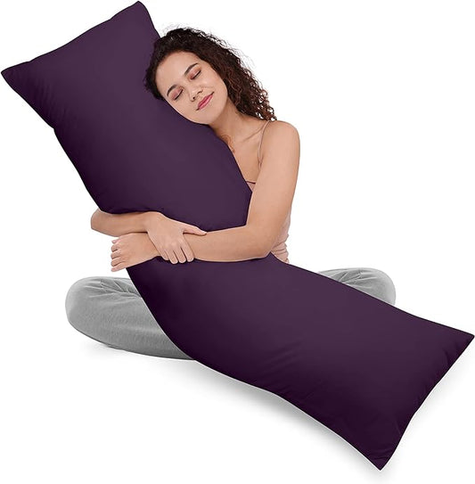 Utopia Bedding Full Body Pillow for Adults (Purple, 20 x 54 Inch, Pack of 06) Long Pillow for Sleeping, Large Pillow Insert for Side Sleepers