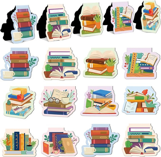 30 Pcs Bookish Magnetic Bookmarks Book Lover Gifts Cute Page Markers for Librarian Bookish Book Club Lover Gifts Markers Accessories