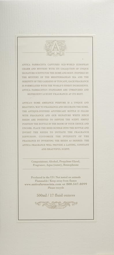 Antica Farmacista Home Ambiance Diffuser, Sakura, 3.4 Fl Oz