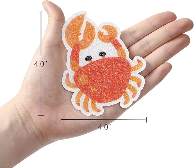 Non Slip Bathtub Stickers, 20pcs Submarine Sea Creature Adhesive Kids Anti Slip Decal Threads for Shower and Bath Tub with Premium Scraper