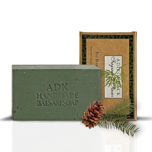 Adirondack Fragrance & Flavor Farm ADK Natural Balsam Soap Bar 16 oz., Handmade Vegan Olive Oil Body Soap for Dry and Sensitive Skin, Moisturising for Men, Women & Babies