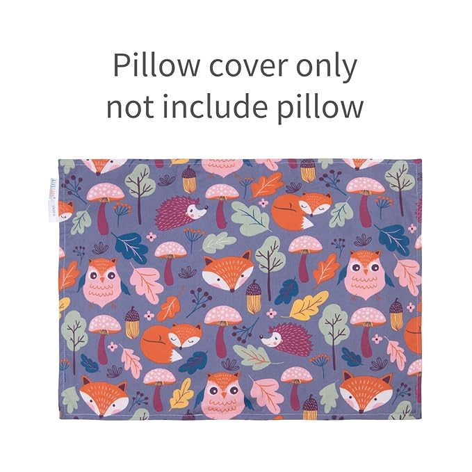 ALVABABY Toddler Pillowcases-Cotton Pillow Cover Fits 13 x 18 or 12x 16 Kids Bedding Pillow 2 Pack Envelope Pillow Covers for Babies Kids Children Boys Girls Sleeping and Travel 2TPW24