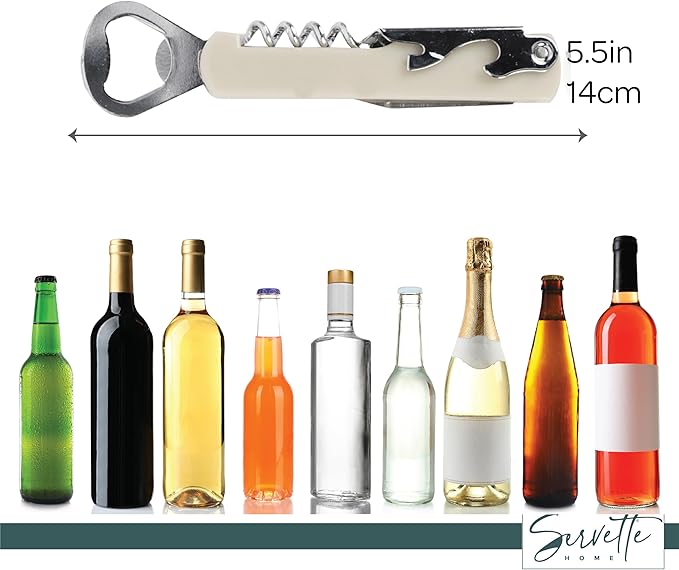 Waiter Corkscrew and Beer Bottle Opener Multifunction Tool (Grey)