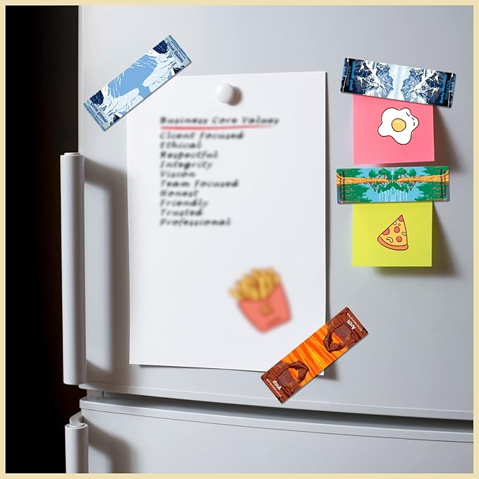 Outus 24 Pcs Magnetic Bookmarks National Park Magnetic Page Markers Assorted Inspirational Book Mark Set with National Park Landscape Book Marker Clip for Book Lovers Students Teachers Reading