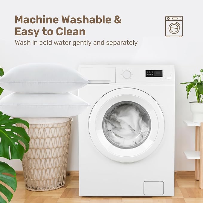 UNIKOME Hotel Collection Luxury Bed Pillows - 100% Cotton King Size Set of 2 Down Alternative Pillow Bedding Ultra Soft & Fluffy Pillow for Back, Stomach or Side Sleepers