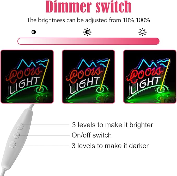 Golf Neon Sign for Wall Decor Led Business Signs Suitable for Man Cave Crs Light Bar Pub Creative Neon Lights Signs with USB Powered for Coors Light Golf Club Backdrop Lights Wall Hanging Decor ﻿