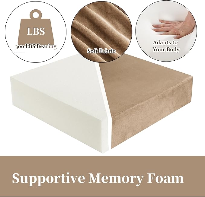 HOMBYS Memory Foam Lumbar Support Pillow for Recliner with Recliner Chair Seat Cushion-Thick Seat Cushion for Elderly with Long Back Support, Extra Large & Non-Slip