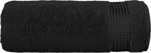 Elegant Comfort Premium Turkish Cotton 1 Piece Jumbo Bath Towel - 35 x 70 inch, Luxurious Hotel Spa Quality 100% Turkish Cotton Large Bath Towel - Highly Absorbent - Soft Bathroom Towel, Black