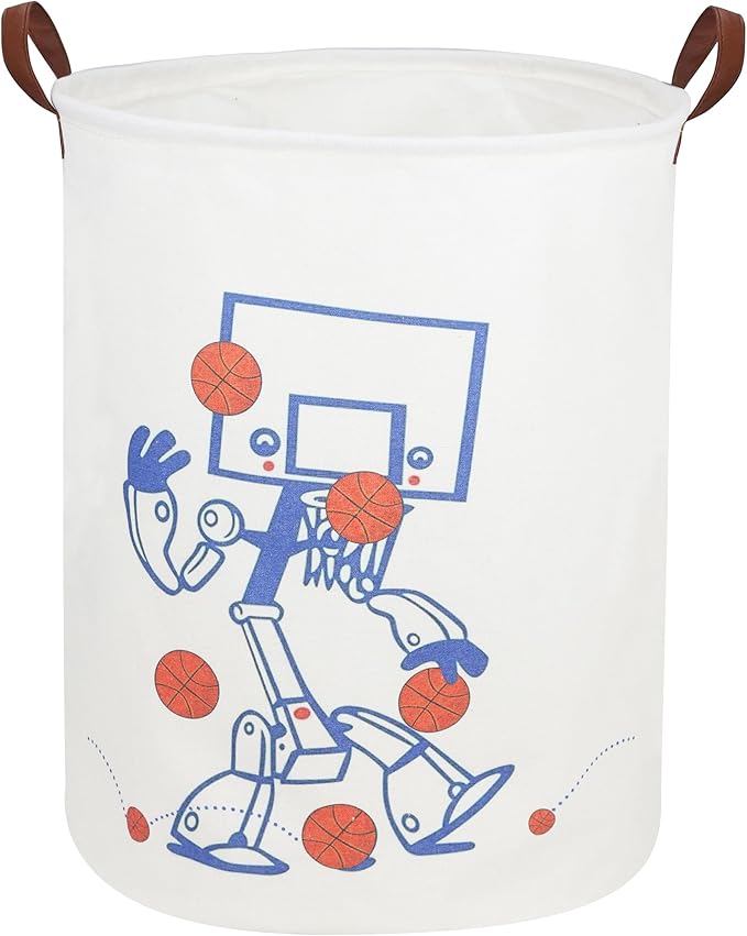 Kids Laundry Hamper, Boys Laundry Basket Collapsible Cute Storage Baskets for Home Decor,Office,Toy Organizer,(Robot)