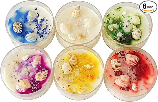 Tealight Soy Candles with Conch Style, Aromatherapy Candles for Decor Holidays, Room Ambiance, Aromatherapy Relaxing, Christmas Gift, Wedding Favors, Mother's Day (Conch Style)