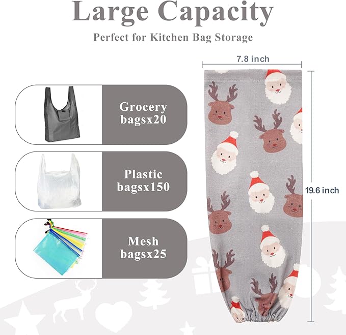 TOGETRUE Plastic Bag Holder - Wall Mount Grocery Bag Organizer & Dispenser for Home, Kitchen & Camper