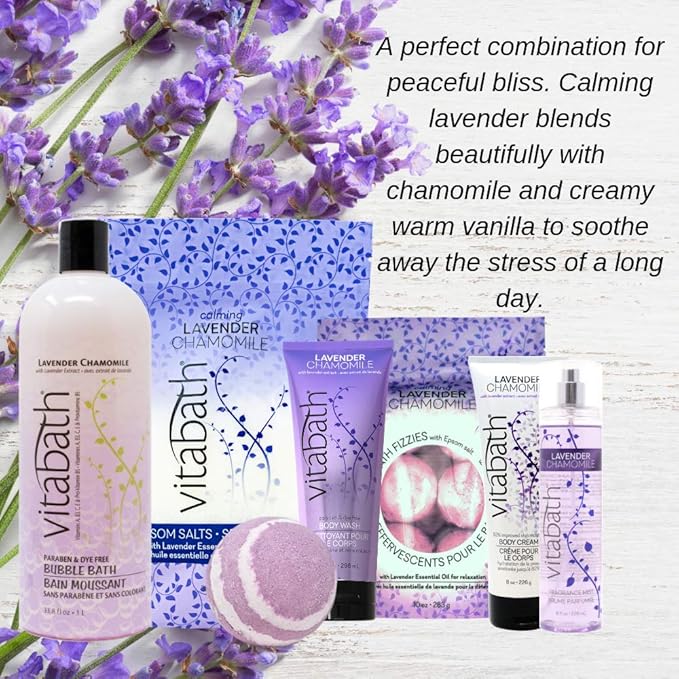 Vitabath Bath Fizzies, Lavender Chamomile, 10 Ounce