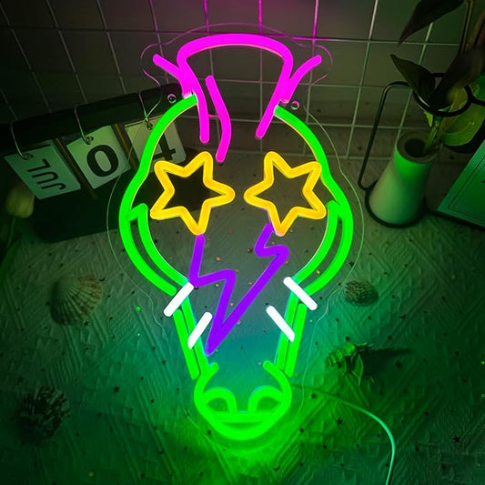 Montgomery Gator Cartoon Anime Neon Signs for Wall Decor,USB Dimmable Game Neon Light for Man Cave Kids Room Bedroom Bar Birthday Gifts(9 * 14.9in)