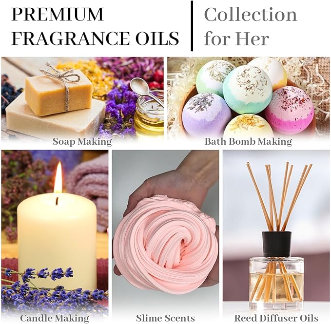 Fragrance Oil Set Ladies, Paris&Honey - Blend Essential Oils for Home, for Aromatherapy Diffuser Humidifier Vaporizer, Reed Diffuser Oils Refills, Highly Concentrated and Long Lasting - 60mlx2