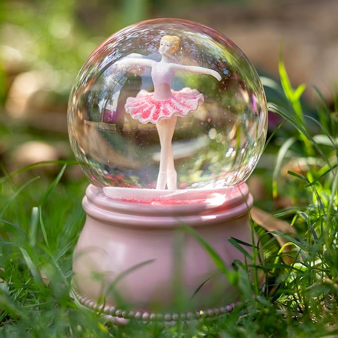 Ballerina Snow Globes for Girls - Christmas Music Snowglobes, Rotating Musical Water Globe, Kids Snow Globes, Ballet Dance Recital Gifts for Girls, Daughter, Granddaughter