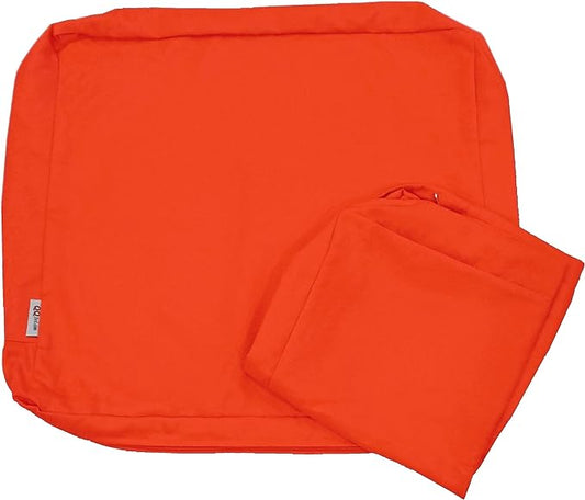 2 Pack 20X18X4 Inch Outdoor Water-Resistant Cushion Pillow Replacement Covers Only with Zipper for Patio Furniture, Sofa, Loveseat, Deep Seat Chair in Tango Color