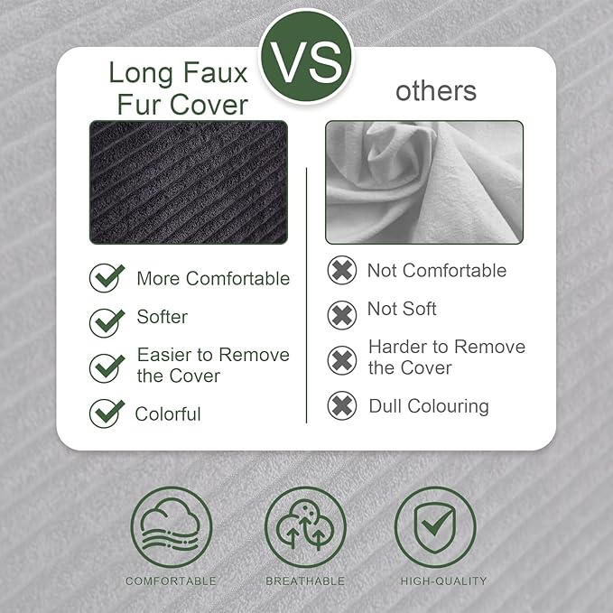 HIGOGOGO Wedge Headboard Pillow, Bed Rest Reading Pillow, Backrest Positioning Support Bolster Cushion with Removable Cover,King Size 76.8X20.4X8.4,Black