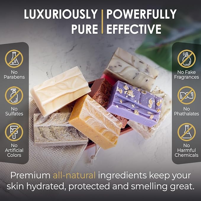 Eucalyptus Bar Soap for Men and Women, Made with Organic Ingredients, Handmade in the USA, Moisturizing and Therapeutic for Face/Body, Soap Bar for Sensitive Skin