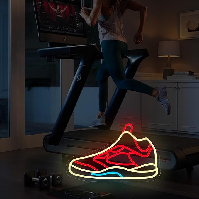 Track Shoe Neon Sign for Wall Decor,Dimmable LED Neon Light Sign for Bedroom Man Cave Sport Wall Art, Boy Birthday Gift, Room Decor