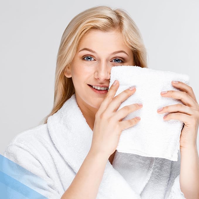 Infinitee Xclusives Premium 100% Cotton Wash Cloths for Showering - Pack of 4, (12x12) Inches - Highly Absorbent, Soft Face Towels, Washcloths Perfect for Bathroom, Hotel, Gym |Vivid Green|