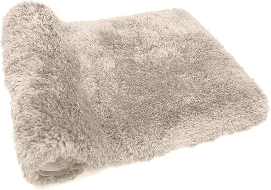 FIFU Bathroom Runner Rug 24" W x 48" L, Bath Mats for Bathroom, Bedroom & Kitchen, Non-Slip Rubber Latex Backing, Comfort & Soft Shower Bathmat & Carpet for Sink, Home & Hallways, Beige