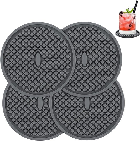 Coasters for Drinks,Flex Coaster for Coffee Table, Soft Set of 2 Cup Mat -Coffee Table Coasters for Drinks Absorbent -Kitchen Decor (Stardust,4PACK)