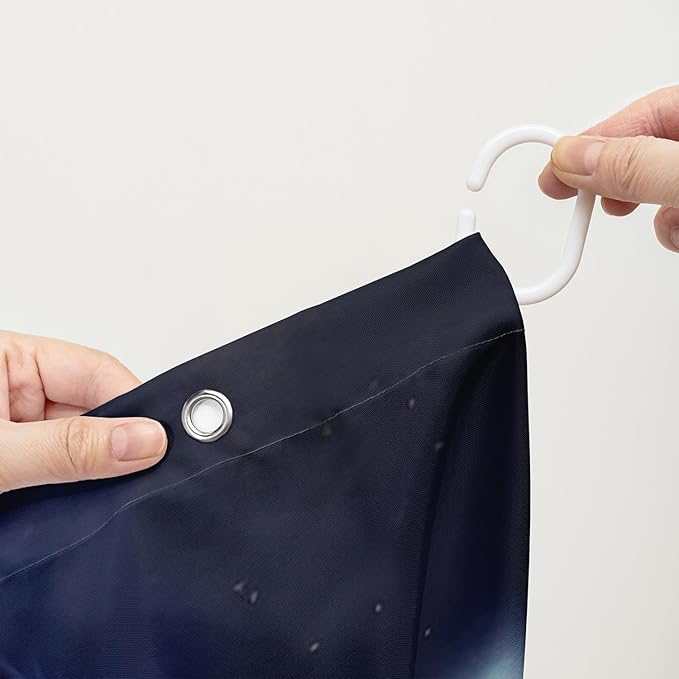 AILONEN Wolf Shower Curtain,Butterfly Flower Wolf Bath Curtain for Kids Boys Girls,Polyester Waterproof for Bathroom with 12 Plastic Hooks 72" W*72" H